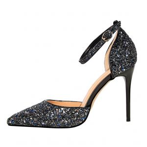 QITUMAUL Женские туфли на высоком каблуке синие [высота каблука 9,5 см], цвет Blue[Heel Height 9.5cm]