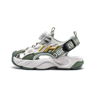 Износостойкие противоскользящие детские сандалии Kids' HOBIBEAR, белый/зеленый