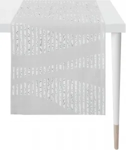 АПЭЛТ дорожка для стола "Винка, СТИЛЬ ЛОФТ, Жаккард", (1 шт.) APELT 46х140 см, серый/белый