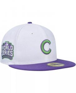 Мужская белая бейсболка Chicago Cubs Side Patch 59FIFTY Fitted Hat New Era
