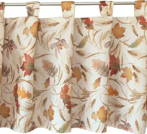 Занавеска на окно с разноцветными осенними листьями и петлями, 50 х 150 см matches21 HOME & HOBBY
