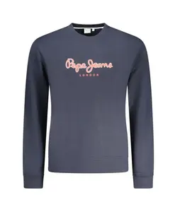 Толстовка с круглым вырезом и матовой отделкой. Pepe Jeans, синий