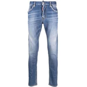 Потертые джинсы slim-cut DSQUARED 2, синий