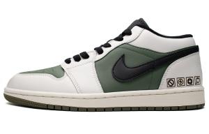 Jordan Баскетбольные кроссовки Air 1 Summer Solstice с амортизацией и противоскользящим эффектом, винтажные, унисекс, цвета слоновой кости и белого цвета