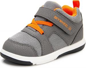 Высокие кроссовки SKYWHEEL для мальчиков, детские ботинки с застежкой-липучкой, поддержка щиколотки, обувь с широкой носочной частью для детей, Dark Gray