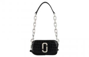 Сумка через плечо MARC JACOBS с цепным ремнём и тиснёной табличкой с логотипом