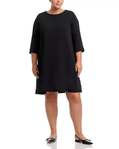 Платье с вырезом-лодочкой Caroline Rose, черный