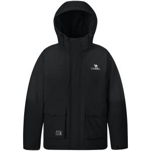 Многоцветная ветрозащитная водоотталкивающая куртка карго утепленная износостойкая пуховая куртка мужская CAMEL, овсяно-серый/фантом-черный