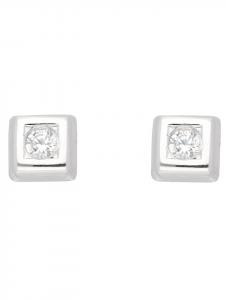 Adeliás Женские серьги-гвоздики из белого золота 333 с кубическим цирконием в серебре