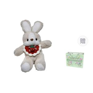 Плюшевая кукла Goodnight Bunny для детей старше 3 лет высотой 30 см ROUERXIONG, Christmas Strawberry Bib+Birthday Shopping Bag
