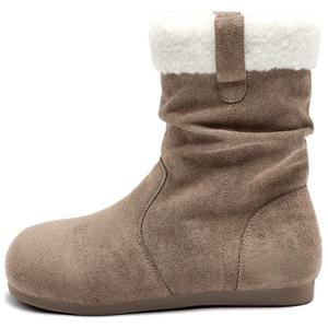 Женские зимние сапоги AGSDON короткие, кофейный