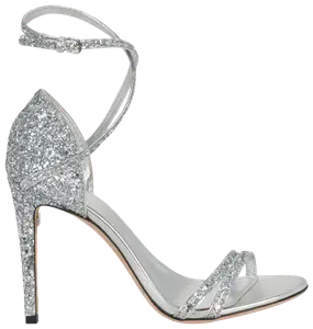 Женские сандалии Ferragamo Ines с блестками и ремешками, серебряный