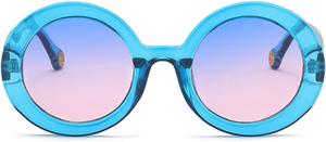 Женские солнцезащитные очки в стиле панк Y2K с маленькой оправой, роскошные ретро-очки, сексуальные солнцезащитные очки в винтажном стиле, защита от ультрафиолета UV400 04046 Melrose, Blue