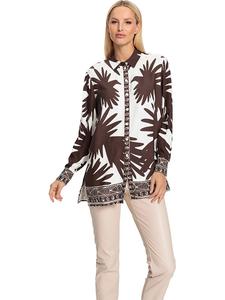 Рубашка Heine, белый/коричневый