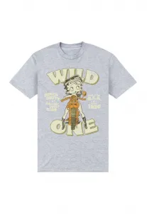 Футболка с принтом «бетти буп: дикая байкерша» Henry Tiger, Light Heather