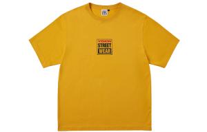 Футболка с рукавом дроп-широкий короткий рукав унисекс Medium Yellow Vision Street Wear