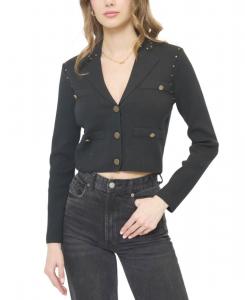 Женский вязаный блейзер с кристаллами Central Park West, Black