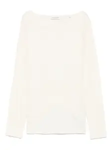 Топ с вырезом-лодочкой и длинными рукавами Marc O'Polo, кремовый