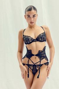 Трусики PANDORA СТРИНГИ GOD SAVE QUEENS, черный