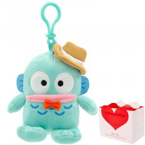 Санрио хангедон полурыбак сумка для покупок комбо кукла набор плюшевых подвесок высота 12см E-STRONG