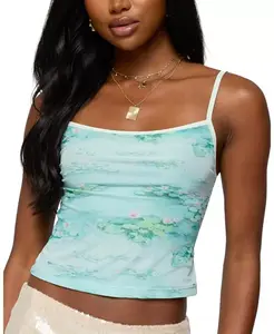 Майка Everlyn с изображением водяной лилии Edikted, зеленый