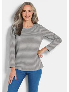 GOLDNER Комплект из трех предметов: рубашка с длинными рукавами, хлопковый комплект из трех рубашек серого/кремового цвета, белый/серый/полосатый