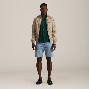 Мужская классическая гоночная куртка Iconic (облегающего кроя) Members Only, хаки