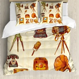 Пододеяльник ABAKUHAUS Vintage, ретро-технология, защита от клещей, подходит для аллергиков с наволочками, 155 см x 220 см - 80 x 80 см, кремовый и бледно-карамельный Abakuhaus