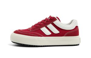 HUANQIU Slip Resistant, Abrasion Resistant, Height Increasing Low top Skateboard Shoes Women's Red
