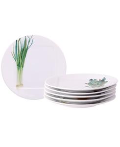 Набор из 6 разнообразных закусочных тарелок Kyoka Shunsai, диаметр 6 дюймов Noritake, мультколор