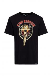 Футболка с принтом в виде комикса «Госпожа удача» King Kerosin, черный