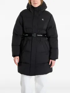 Пальто с поясом Calvin Klein Jeans, черный