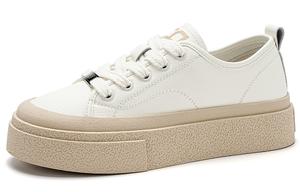 Кеды, скейтборд обувь женская низкая бежевая Eblan