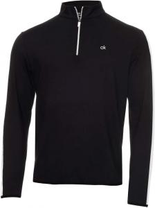 Мужской свитер Calvin Klein Newport с полосатыми рукавами и полумолнией, Black/White