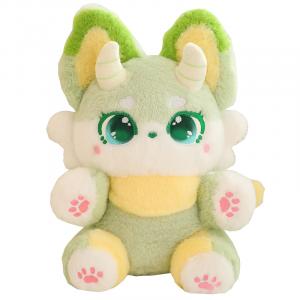 Мягкая и милая плюшевая игрушка фэнтези-демон лиса плюшевая кукла высота 35см/50см Happy Fish, зеленый