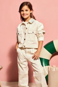 Детская джинсовая куртка Michael Kors, бежевый