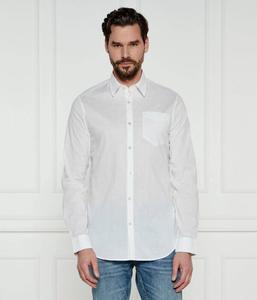 Рубашка мужская Guess Jeans классическая с карманом, белый