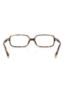 Очки с прямоугольной оправой Miu Miu, коричневый