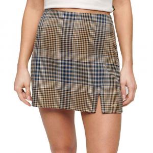 Юбка Superdry Check Mini, коричневый