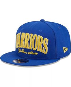 Мужская бейсболка Royal Golden State Warriors Golden Tall Text 9FIFTY Snapback New Era