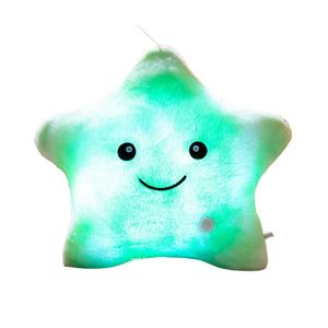 Разноцветная светящаяся плюшевая кукла высотой 35 см MLING, зеленый