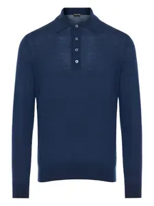 Рубашка поло с длинными рукавами Tom Ford, синий