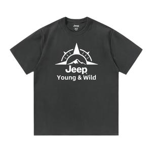 Футболка для школьников с круглым вырезом Moderate Jeep, темно-серый