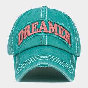 Бейсболка в винтажном стиле с надписью «Мечтатель» FASHNZFAB, бирюзовый