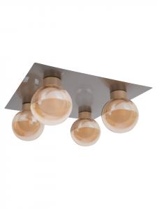 Потолочный светильник "DONIKA" из необработанной стали - (Д)40 см x (Ш)40 см x (В)16,6 см Näve, Stahl-blank - (L)40 cm x (B)40 cm x (H)16.6 cm