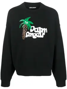 Толстовка из органического хлопка с логотипом PALM ANGELS, черный