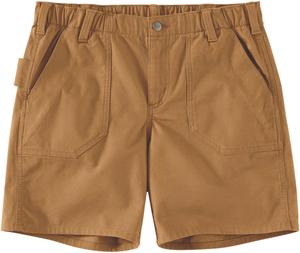 Шорты Carhartt Rugged Flex Relaxed Fit Canvas Work Ladies Shorts, коричневый