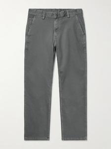 Брюки прямого покроя из хлопчатобумажной саржи стретч, окрашенные в готовом виде CORRIDOR, антрацит