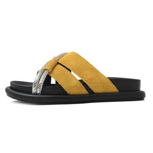 CAMEIDO Тапочки-слайды женские желтые