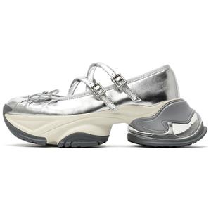 Кроссовки Low Top Ballet Shoes Women's DAPHNE LAB, Silver